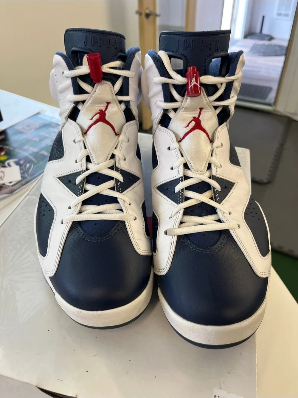 Jordan Men’s Sneakers - White / Navy / Red
